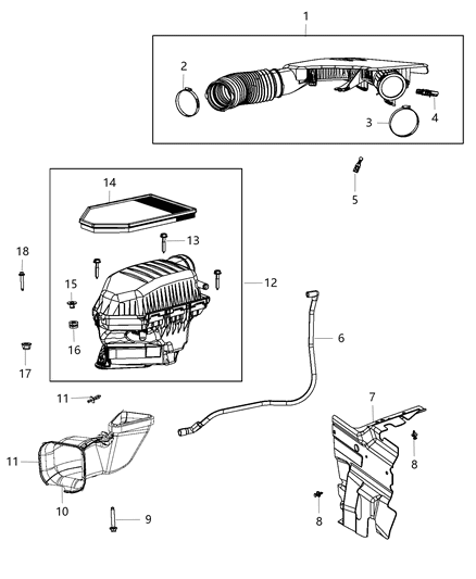 Hose-Make Up Air Diagram for 68413347AB