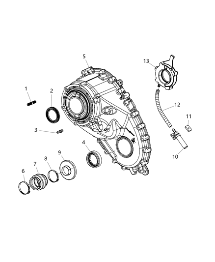 2020 Ram 1500 Front Case Half Diagram for 68404856AA