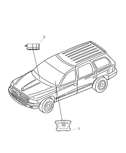 2008 Chrysler Aspen Air Bags Front Diagram