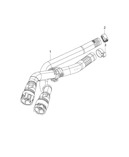 2020 Jeep Compass Hose-Heater Supply And Return Diagram for 68249885AD