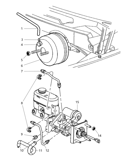 2006 Dodge Ram 2500 Booster, Power Brake & Hydro-Booster Diagram