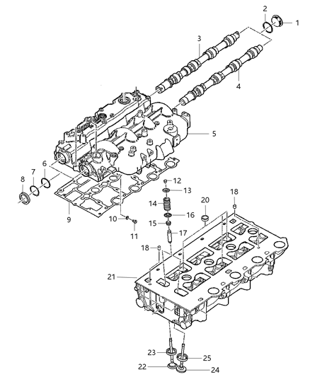 2006 Jeep Liberty Valve-Engine Exhaust Diagram for 5142764AA