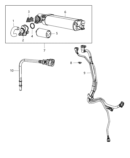 2011 Dodge Challenger Hose-CANISTER PURGE Diagram for 68072086AC