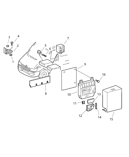 2002 Dodge Sprinter 2500 Modules Seating Area Diagram