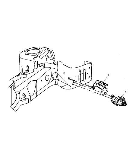 2003 Chrysler PT Cruiser Horn Diagram for 4671747AB