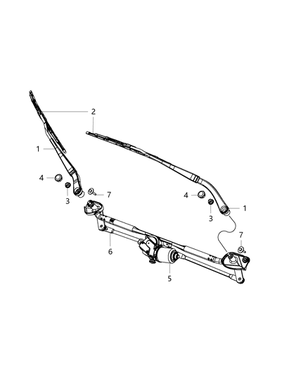 2015 Dodge Challenger Front Wiper System Diagram