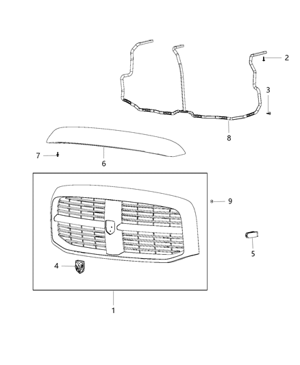 2010 Dodge Ram 3500 Cab Chassis Grille Diagram
