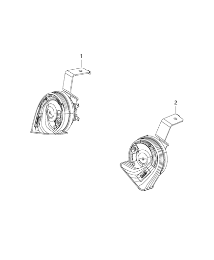 2016 Chrysler 200 Horn Diagram for 68207362AA