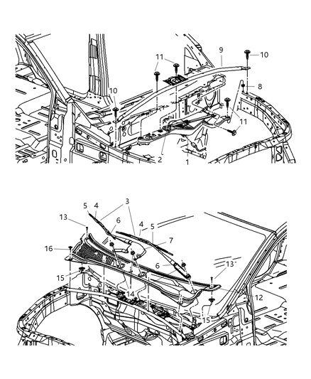 2009 Dodge Durango Blade-Front WIPER Diagram for 68044524AA