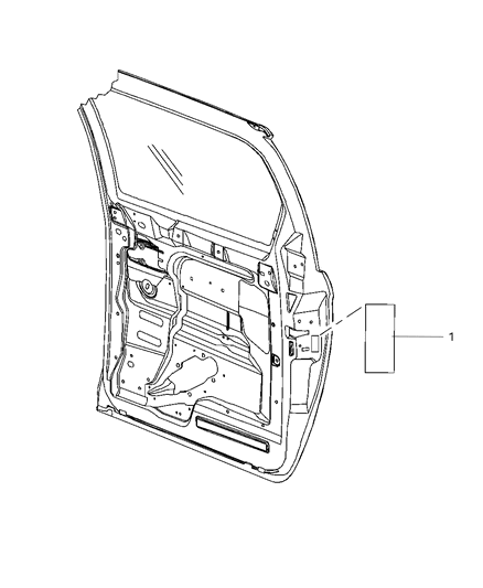 2009 Chrysler Town & Country Rear Door Diagram