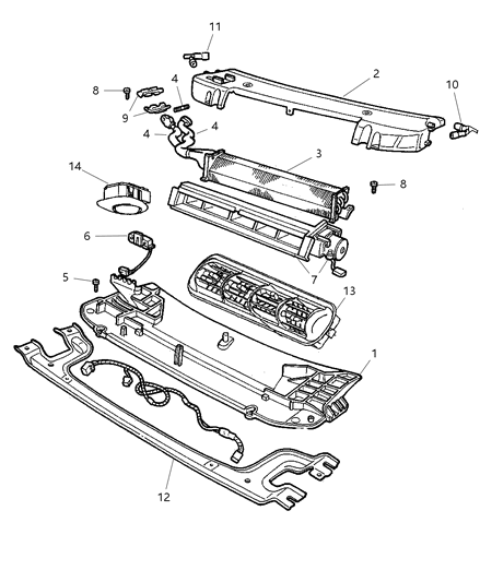 1999 Dodge Durango HEVAC Unit Diagram 2