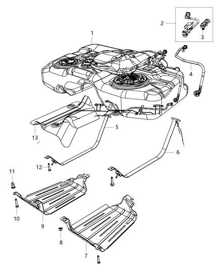 2013 Jeep Compass Fuel Tank Diagram for 5105574AH