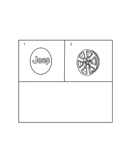 2006 Jeep Commander Wheels & Caps Diagram