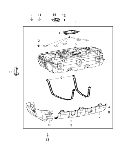 2015 Ram ProMaster City Fuel Tank Diagram for 68260326AA