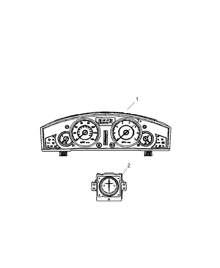 2005 Chrysler 300 Cluster-Instrument Panel Diagram for 5029788AC