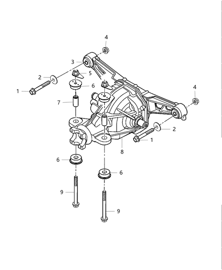 2016 Dodge Viper Differential-Rear Axle Diagram for 53010704AF