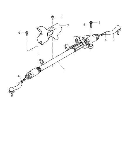 2008 Dodge Avenger Gear Rack & Pinion Diagram