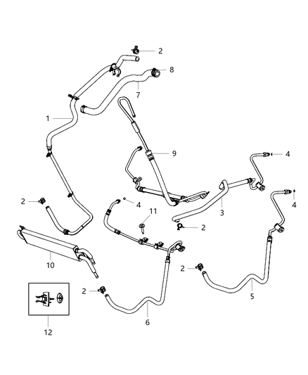 2015 Jeep Grand Cherokee Clip-Hose Diagram for 68084894AA