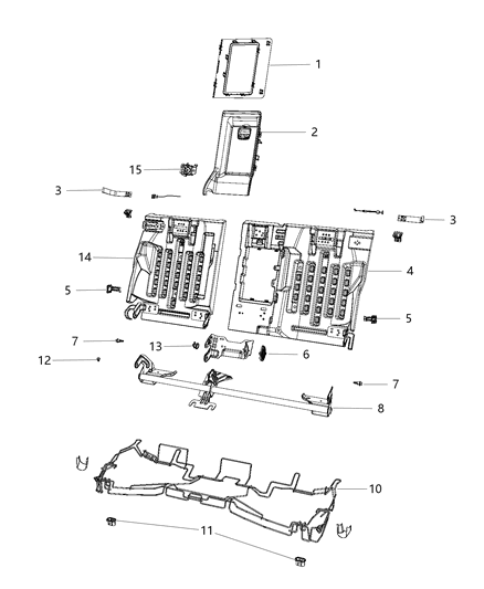 2017 Chrysler 200 Frame-Rear Seat Cushion Diagram for 68273905AA