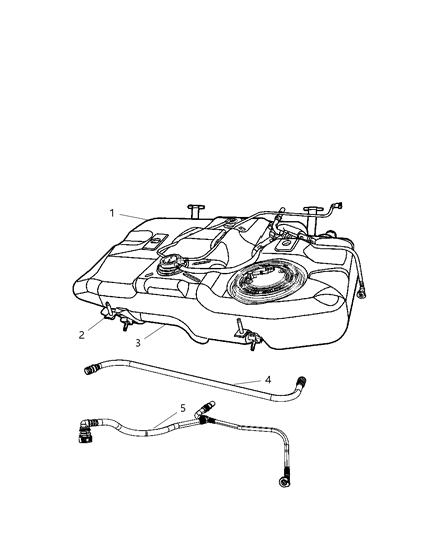 2009 Dodge Caliber Tube-Fuel Supply Diagram for 5105957AB