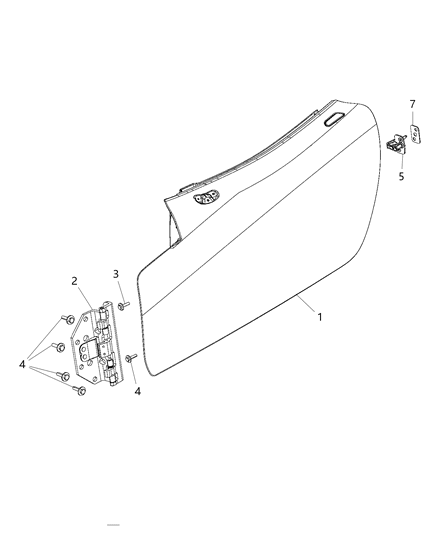 2016 Dodge Viper Door-Front Diagram for 68241579AC