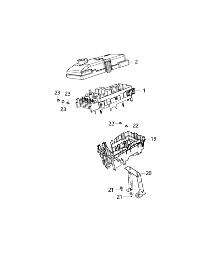 2020 Chrysler Voyager Modules, Engine Compartment Diagram 5
