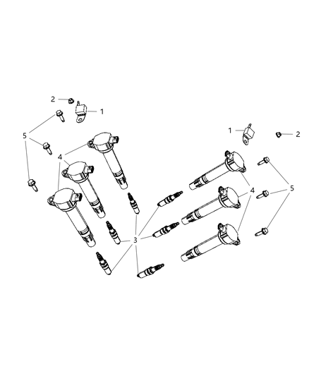 2014 Dodge Avenger Spark Plugs & Ignition Coil Diagram 2