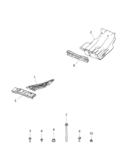 2020 Ram 3500 Shield-Transfer Case Diagram for 52121599AA