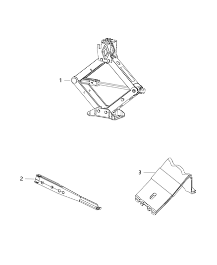 2017 Chrysler 200 Wrench-Wheel Lug Nut Diagram for 68140768AC