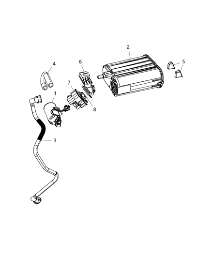 2007 Chrysler 300 Vacuum Canister & Related Diagram