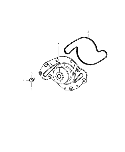 2008 Chrysler Pacifica Water Pump & Related Parts Diagram 2