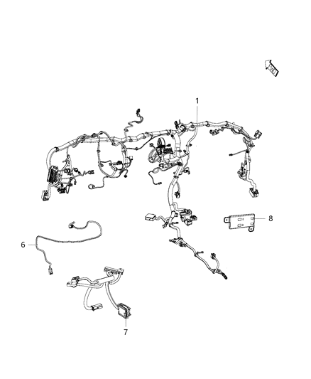 2016 Dodge Durango Wiring-Instrument Panel Diagram for 68251783AC