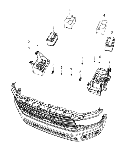 2020 Ram 2500 Tray And Support, Battery Diagram 2
