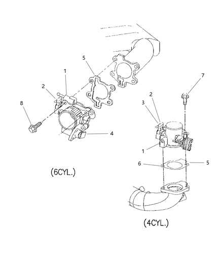 1997 Chrysler Sebring Throttle Body Diagram