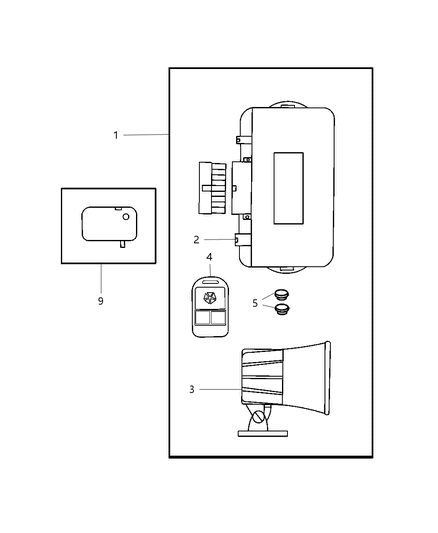 2002 Jeep Liberty Wiring Kit-Alarm Without KEYLESS Diagram for 82207071
