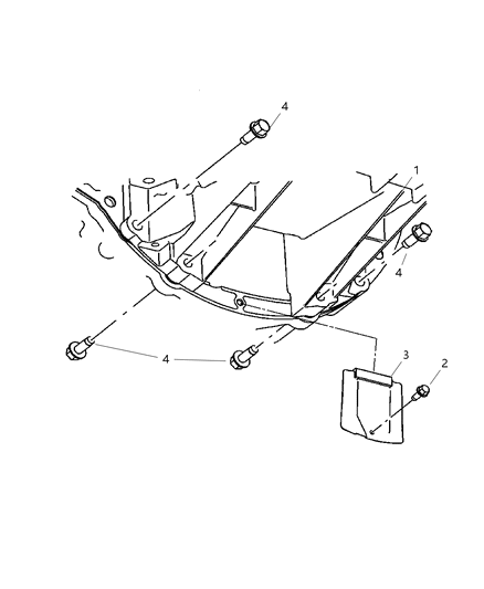 2005 Chrysler 300 Cover , Lower Converter Diagram 2