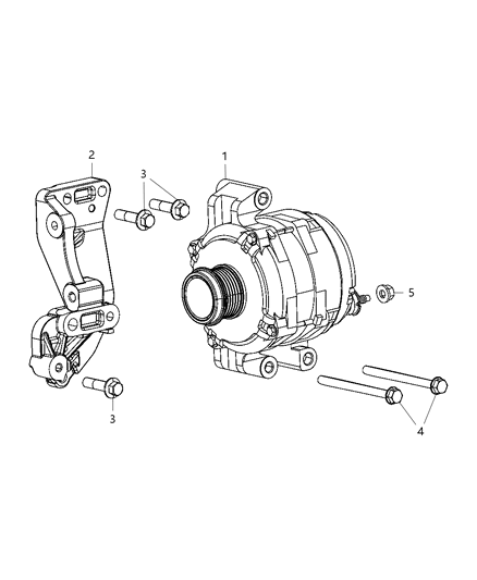 2012 Dodge Dart Generator/Alternator & Related Parts Diagram 2