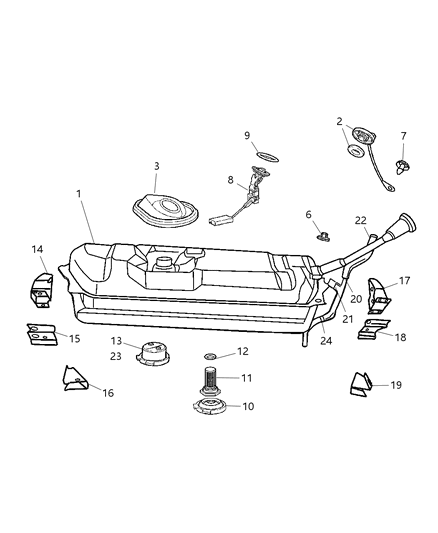 2004 Chrysler Crossfire Fuel Tank Diagram for 5097420AA