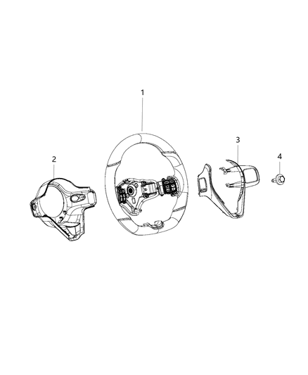 2016 Dodge Viper Steering Wheel Assembly Diagram