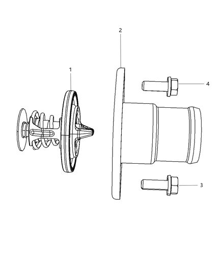 2011 Ram 1500 Thermostat & Related Parts Diagram