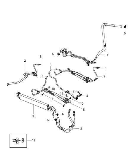 2012 Jeep Grand Cherokee Power Steering Hose Diagram 1