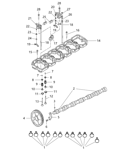 2010 Dodge Ram 3500 Pickup Camshaft And Valvetrain Diagram