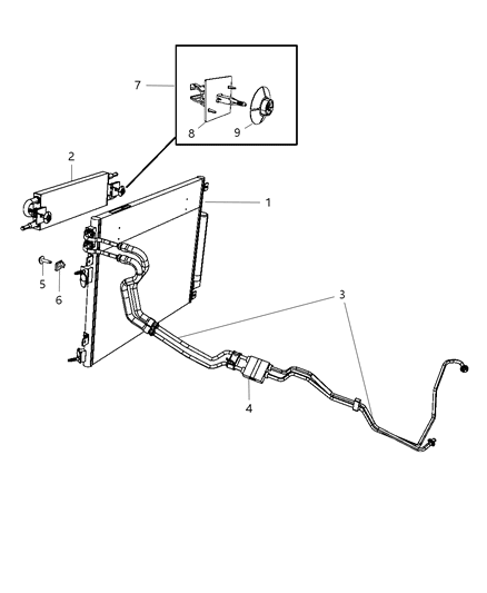 2008 Dodge Challenger Tube-Oil Cooler Diagram for 4598134AB