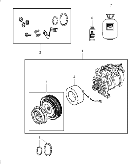 2019 Ram 1500 A/C Compressor Diagram