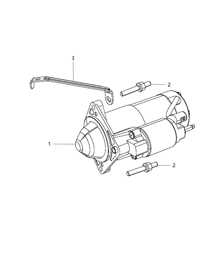 2011 Dodge Journey Starter & Related Parts Diagram 1