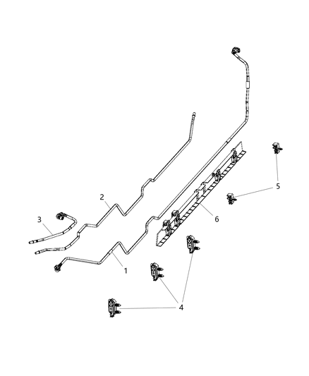 2020 Ram 1500 Fuel Lines/Tubes And Related Parts Diagram 3