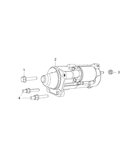 2018 Jeep Wrangler Engine Starter Diagram for 68293490AA