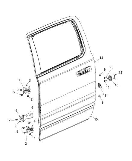 2020 Ram 1500 Door Diagram for 68299587AE