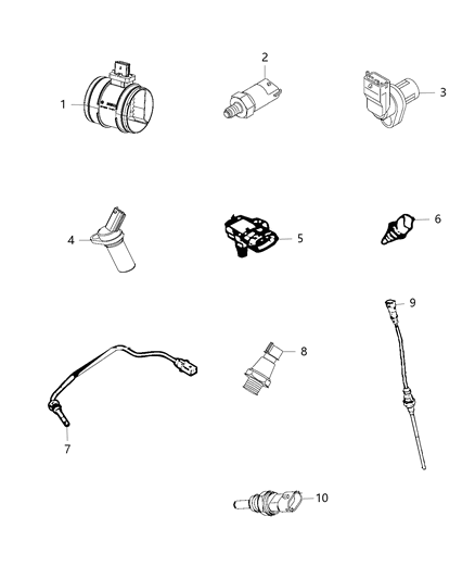 2014 Ram ProMaster 3500 Sensors, Engine Diagram 1