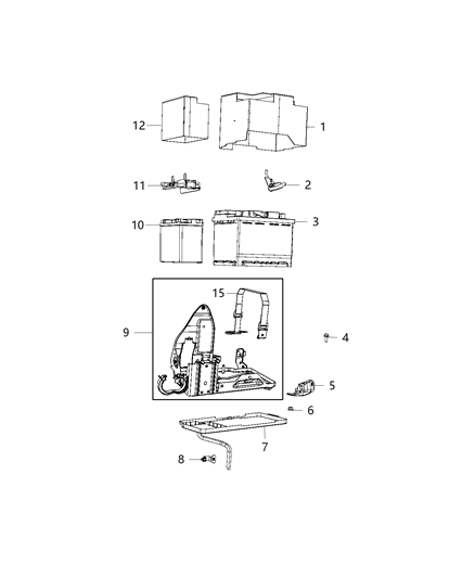 2019 Jeep Compass Shield-Battery Diagram for 68290495AB